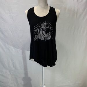 Ed Hardy Racerback Sheer Black Tiger Tank Size X Small